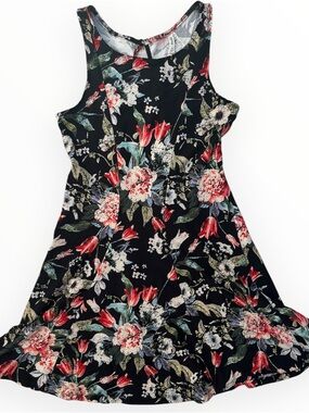 Mudd Floral Cold Shoulder Mini Dress Size Medium